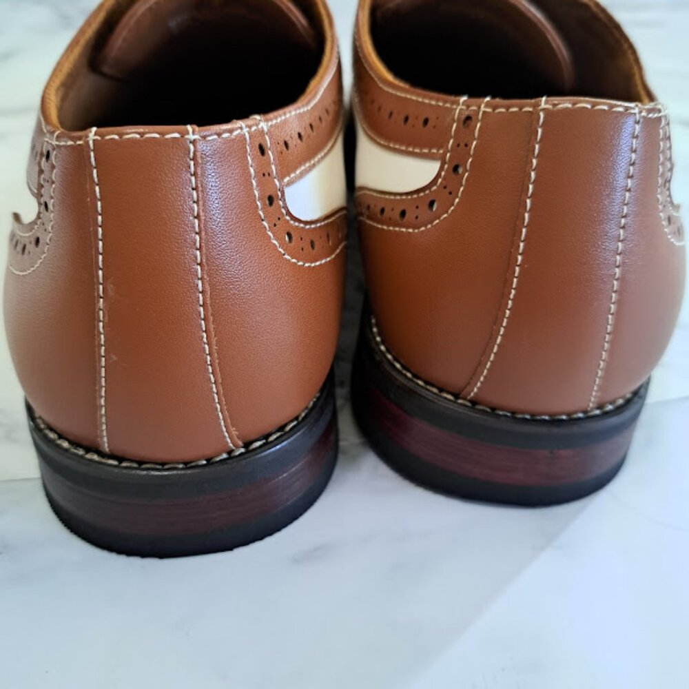 Men's Arthur Ferro Aldo Dress shoes oxfords brown and white size 10.5 - Picture 3 of 7